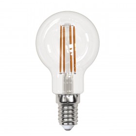 Лампа светодиодная филаментная Uniel E14 13W 3000K прозрачная LED-G45-13W/3000K/E14/CL PLS02WH UL-00005905 