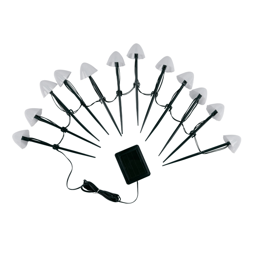 Uniel Грунтовый светильник  USL-S-830/PM020 MULTICOLOR MUSHROOMS SET12 