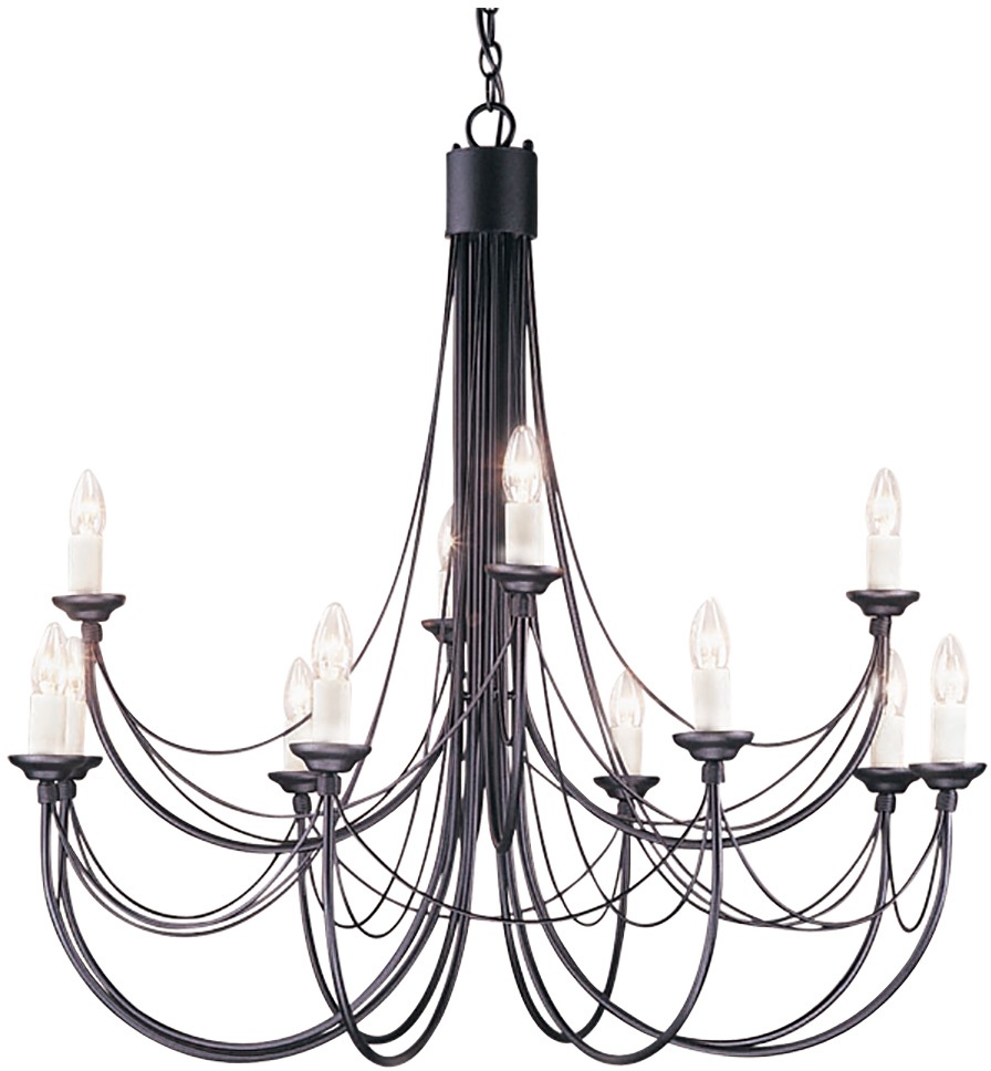 Elstead Подвесная люстра Carisbrooke CB12-BLACK 