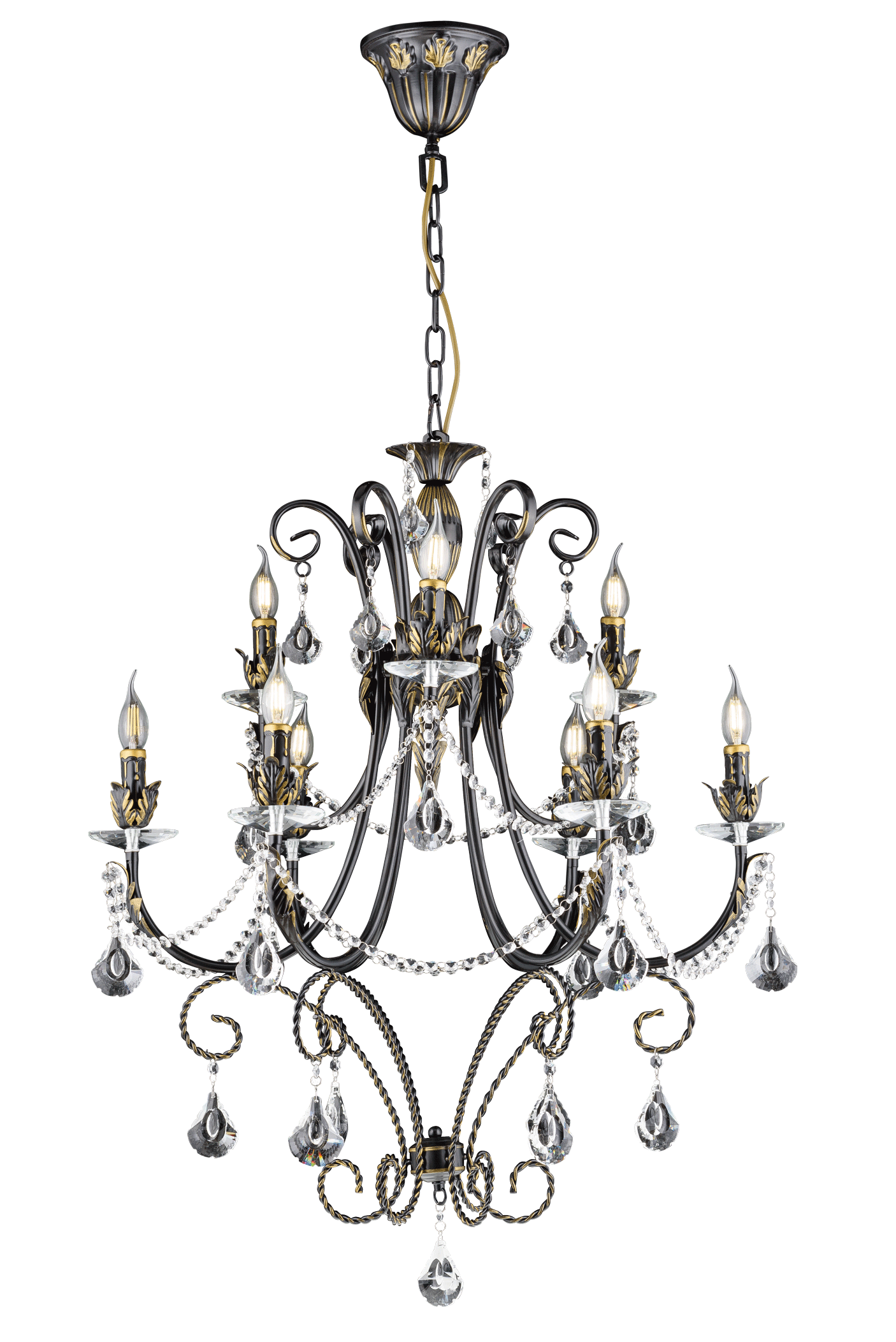 47371/3+6P BK (1) Люстра 