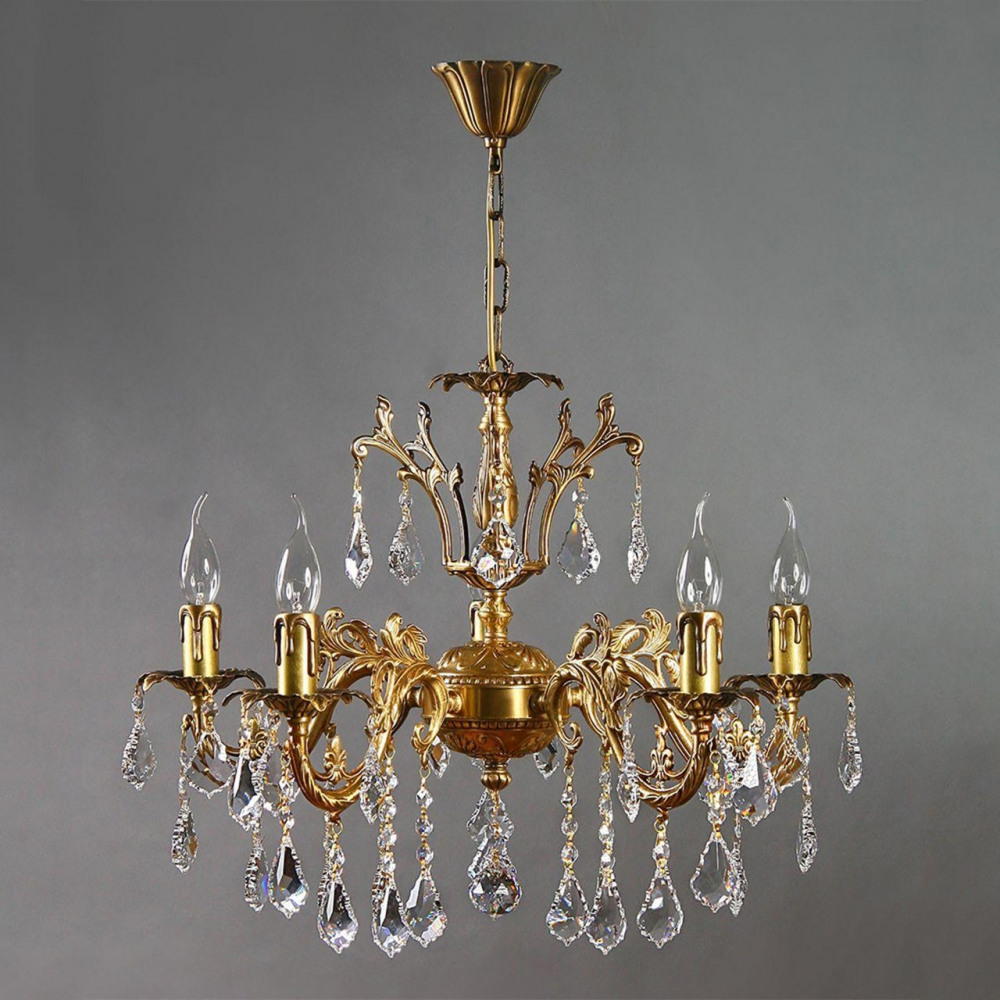 Ambiente Подвесная люстра Granada 2118/5 AB Leaf Crystal 