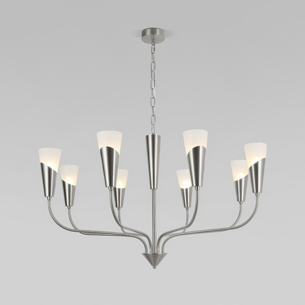 Eurosvet Подвесная люстра Rhyton 60167/8 никель 