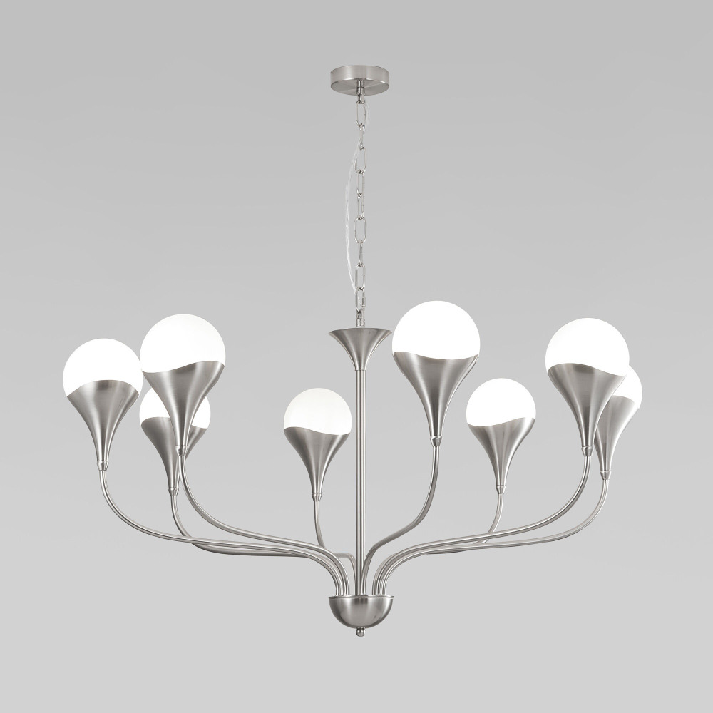 Eurosvet Подвесная люстра Calyx 60169/8 никель 