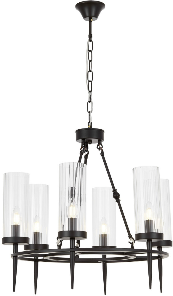 Lumina Deco Подвесная люстра Moratti LDP 8022-6 BK+PR 