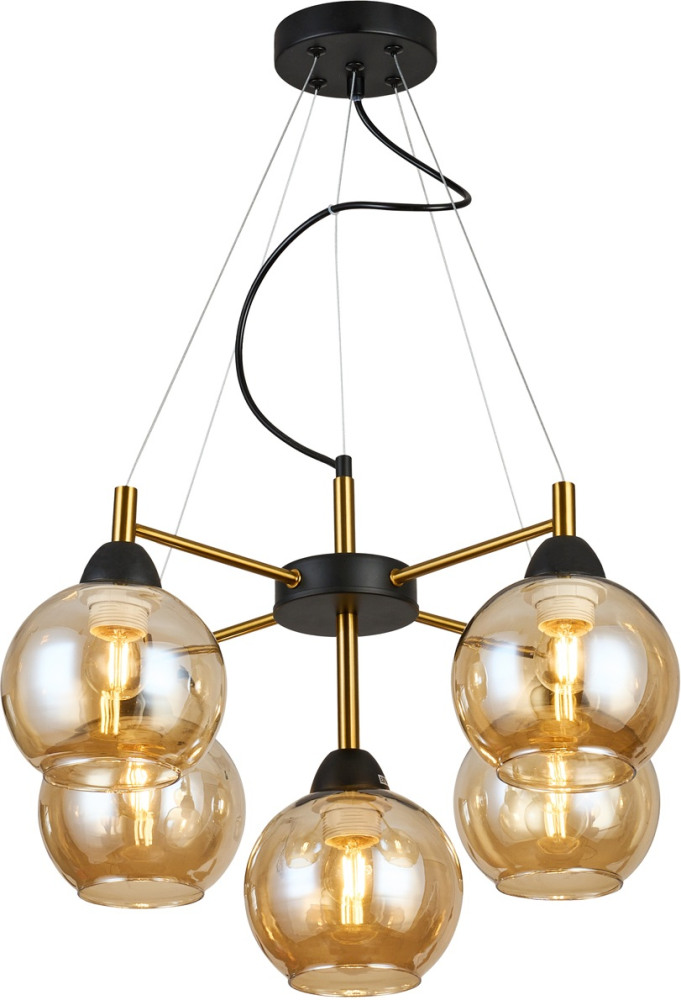 Imex Подвесная люстра  MD.9056-5-P-BK+COP 