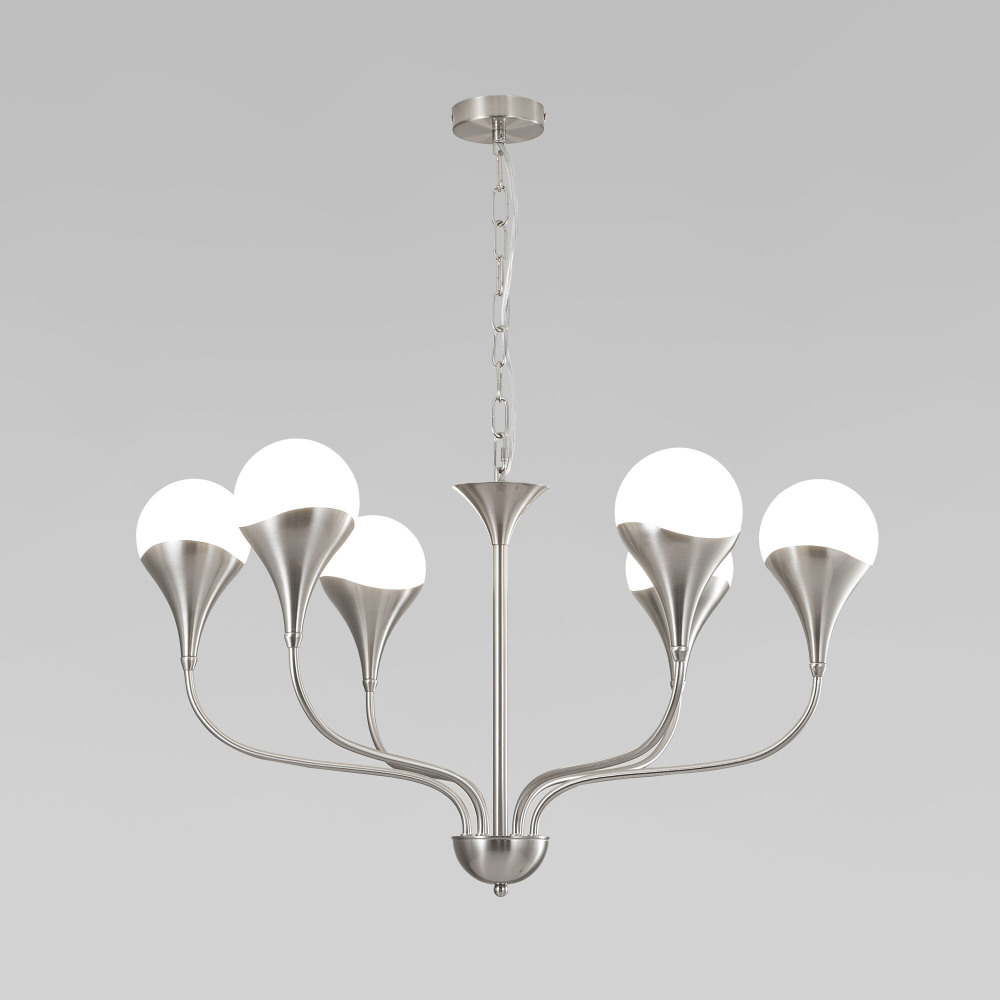 Eurosvet Подвесная люстра Calyx 60169/6 никель 