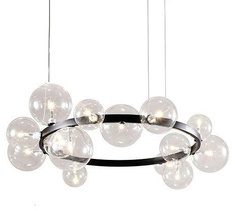 Подвесная люстра Art Deco Bubble OMG1075R black/clear 