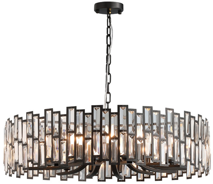 DeLight Collection Подвесная люстра Bertola D8524P/L black/clear 