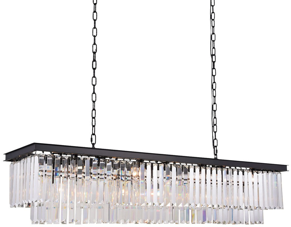 DeLight Collection Подвесная люстра 1920s Odeon KR0387P-12C/P black/clear 