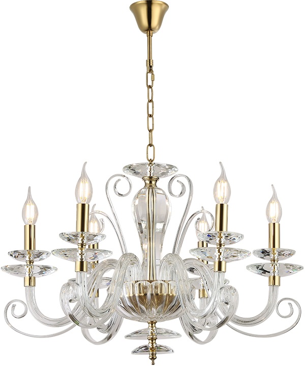 Newport Подвесная люстра 8570 8576/C gold polished 