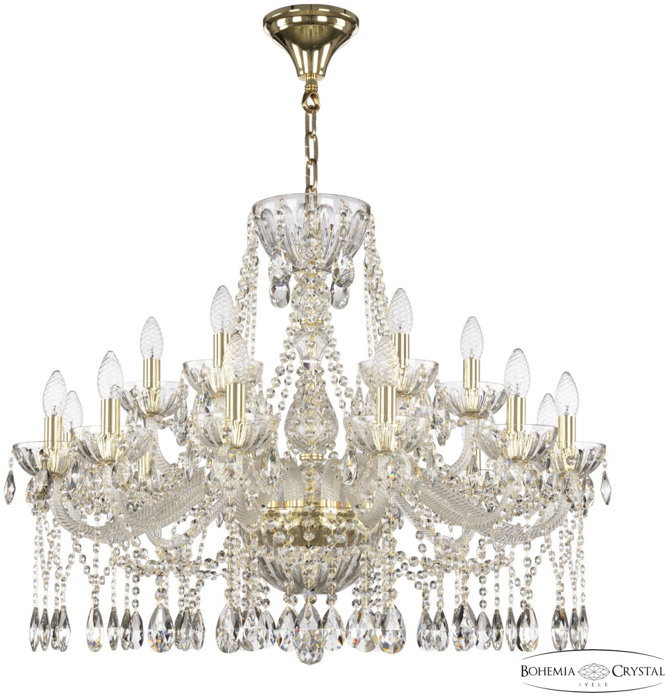 Bohemia Подвесная люстра 5413 5413/12+6/300 G Clear/M-1H 
