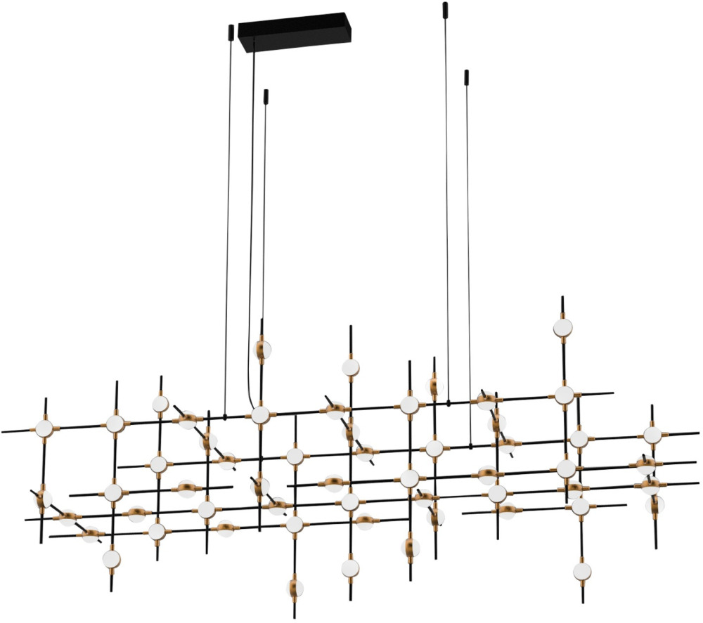 DeLight Collection Подвесная люстра Molecular MD18001067-55A  black/gold 