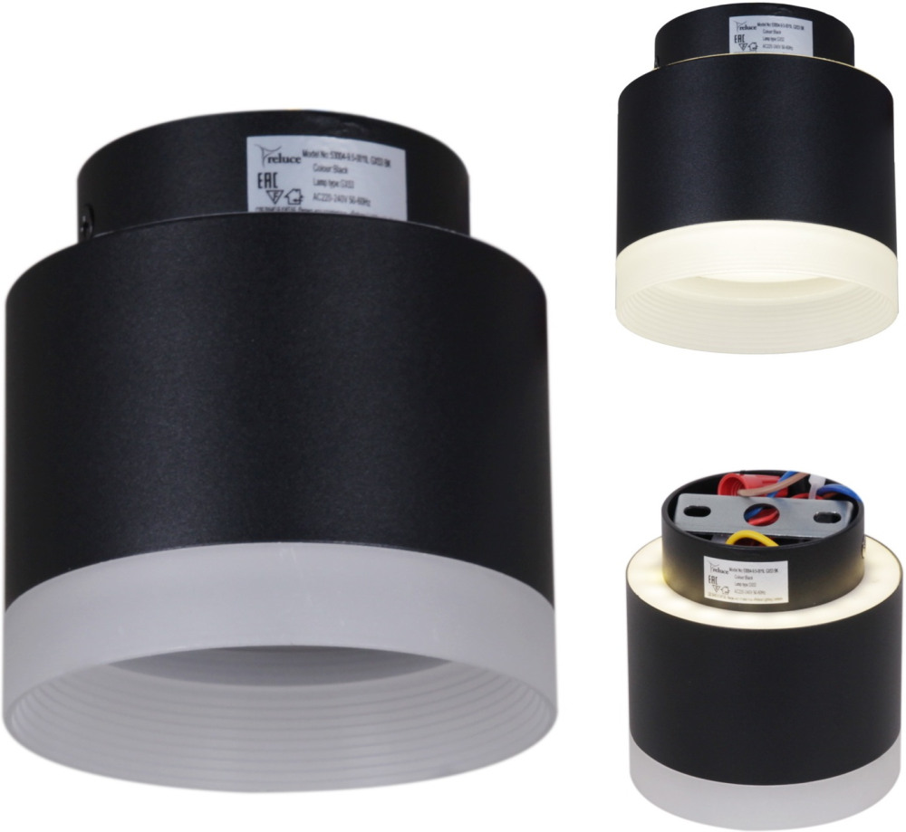 Reluce Точечный светильник  53004-9.5-001IL GX53+LED3W BK 