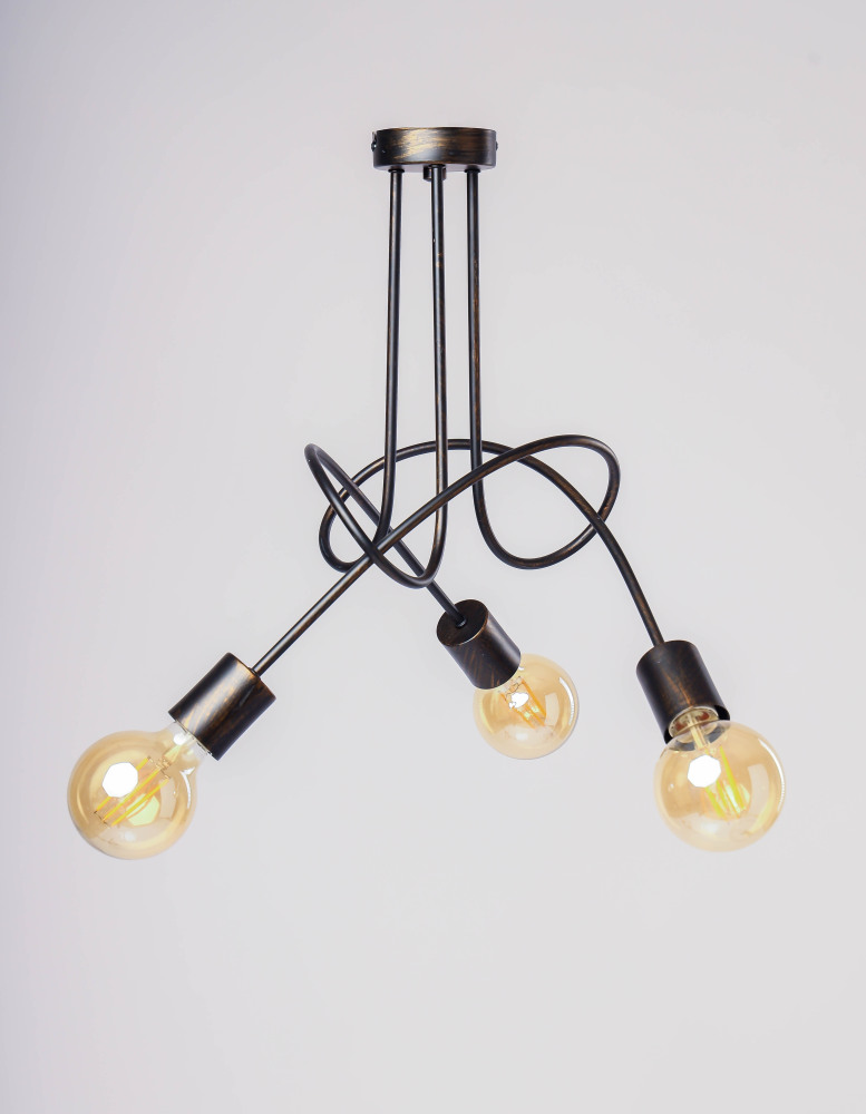 Adilux Потолочная люстра TANGO BLACK PATINA 10133 