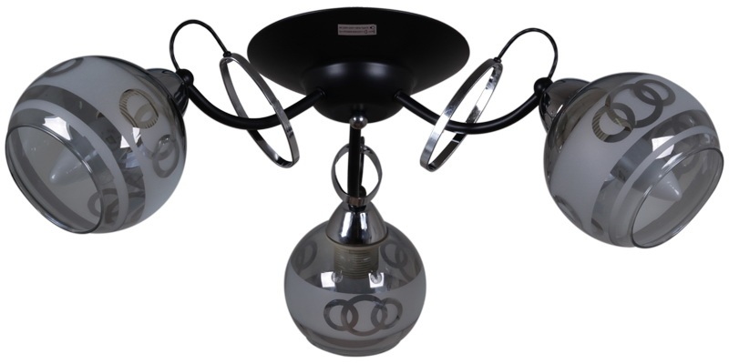 Reluce Потолочная люстра  22115-0.3-03 BK+CH 