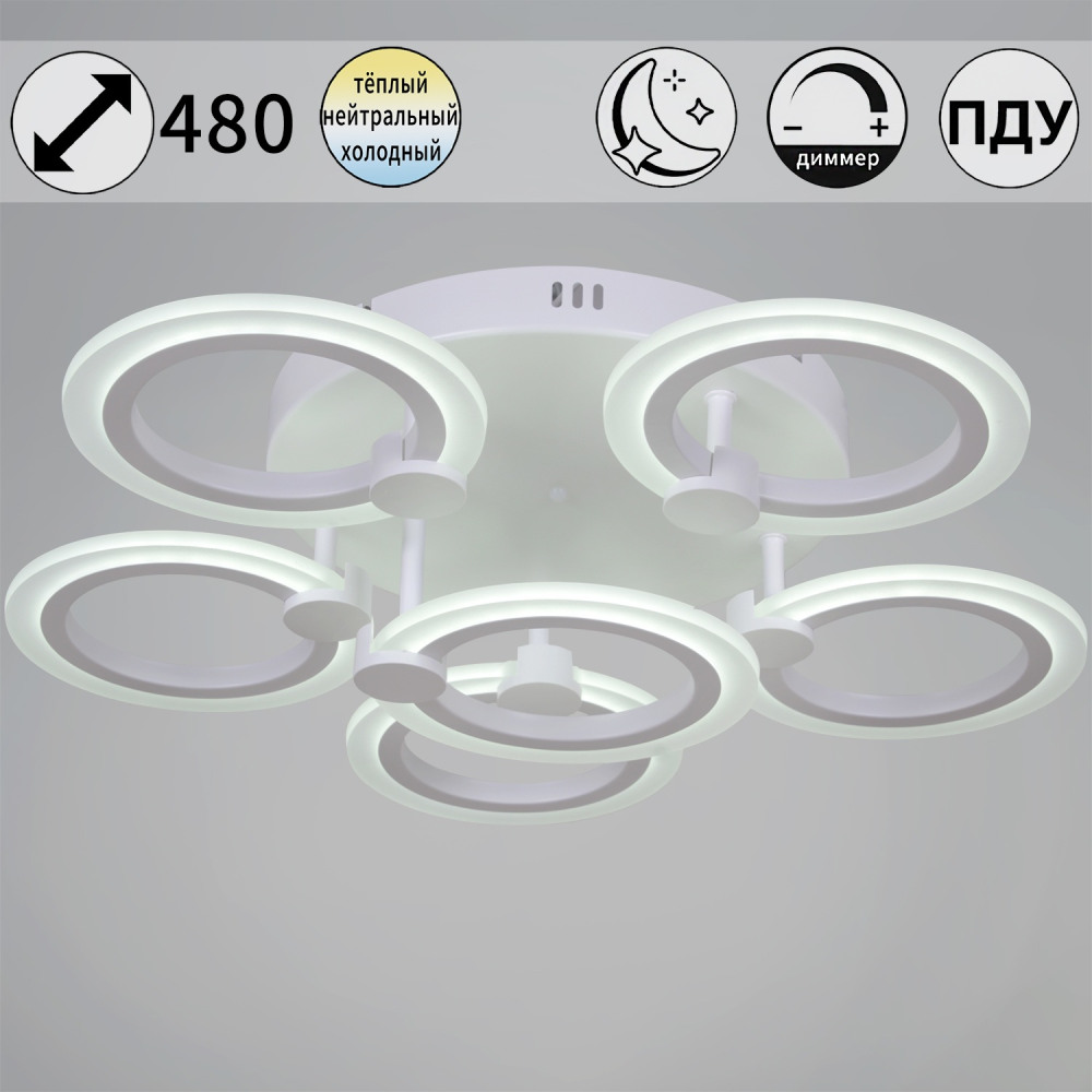 Reluce Потолочная люстра  09501-0.3-5+1 WH 