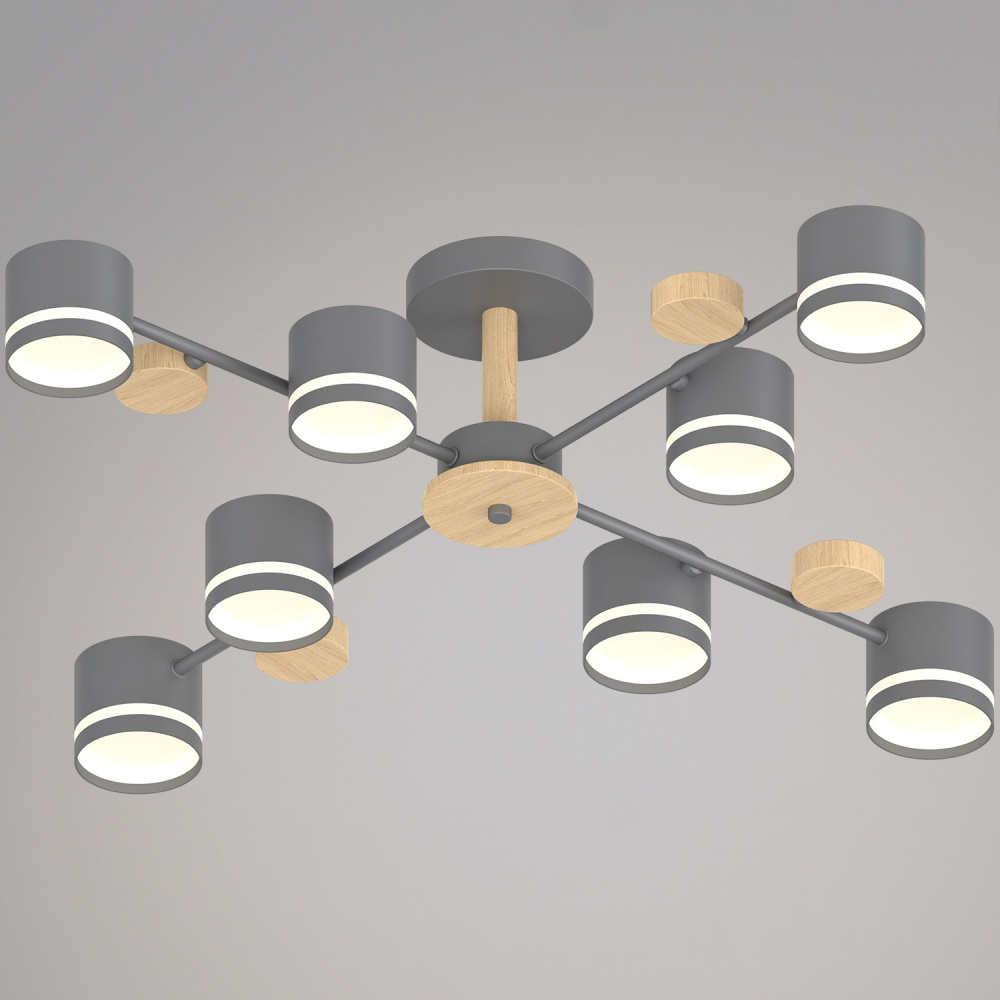 Reluce Потолочная люстра  68730-0.3-08 GX53 GREY+WOOD 