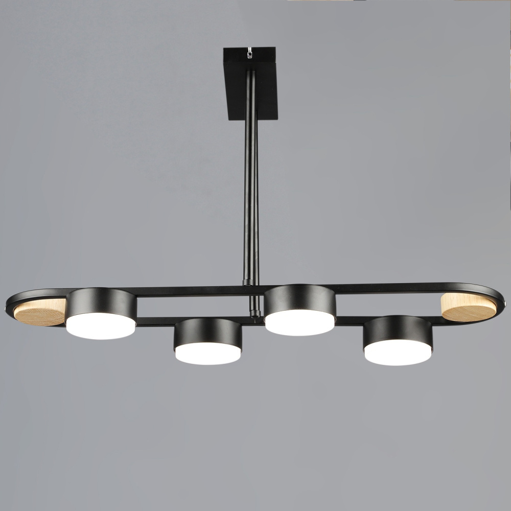 Reluce Потолочная люстра  02760-0.3-04 BK+WOOD GX53 