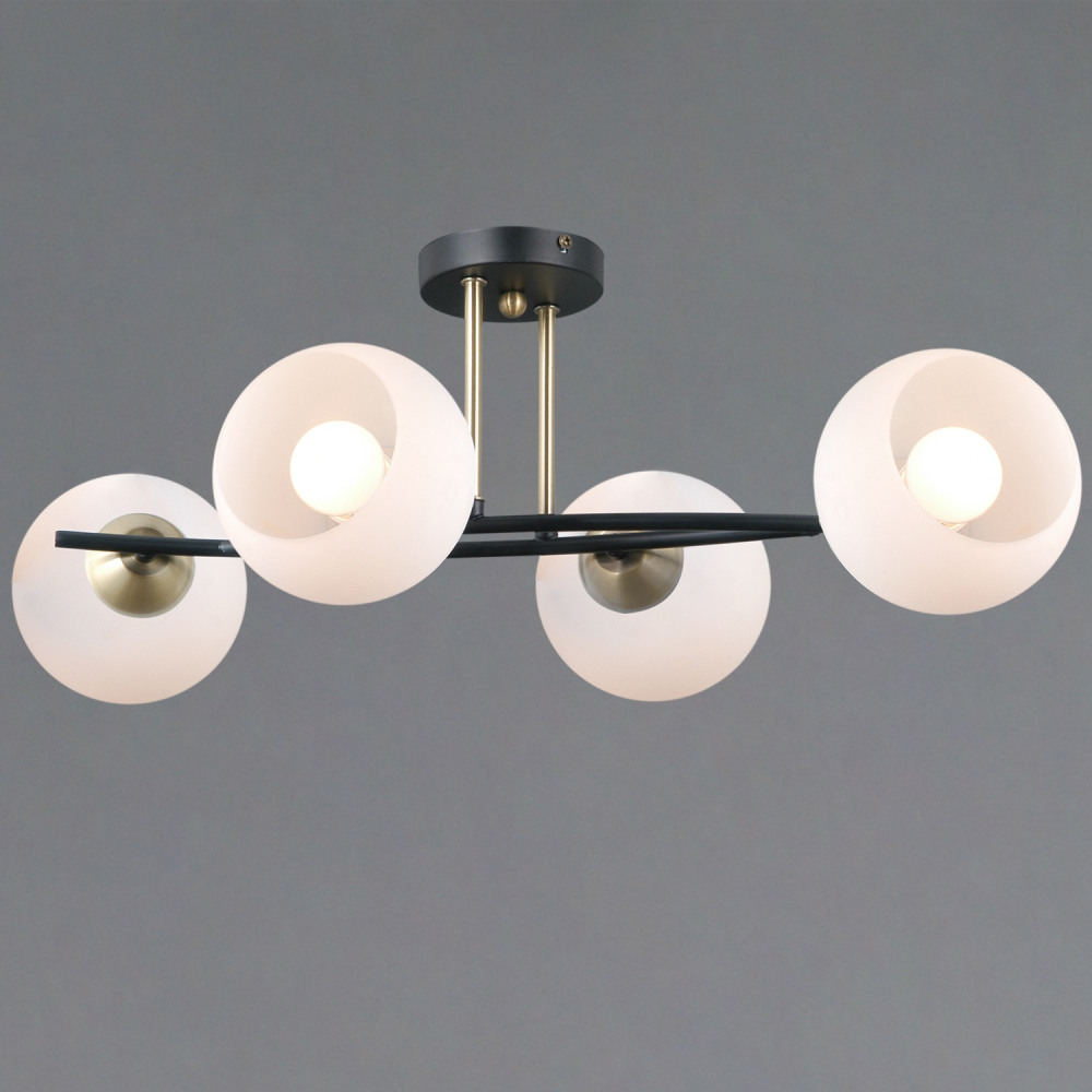 ILLUMICO Потолочная люстра  IL0798-4CSQ-25 BK AB TRENTO 