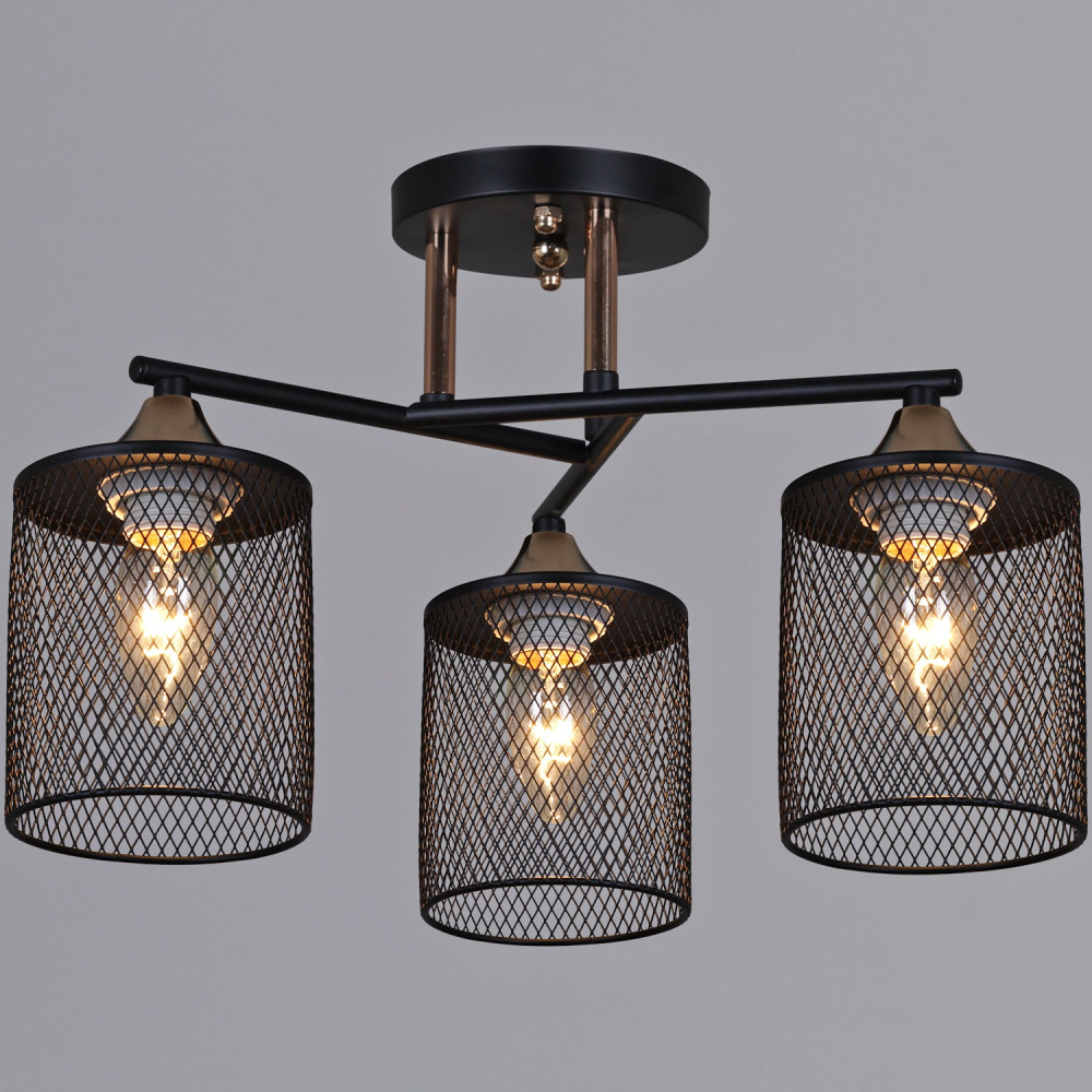 Reluce Потолочная люстра  91360-0.3-03 BK+FG 