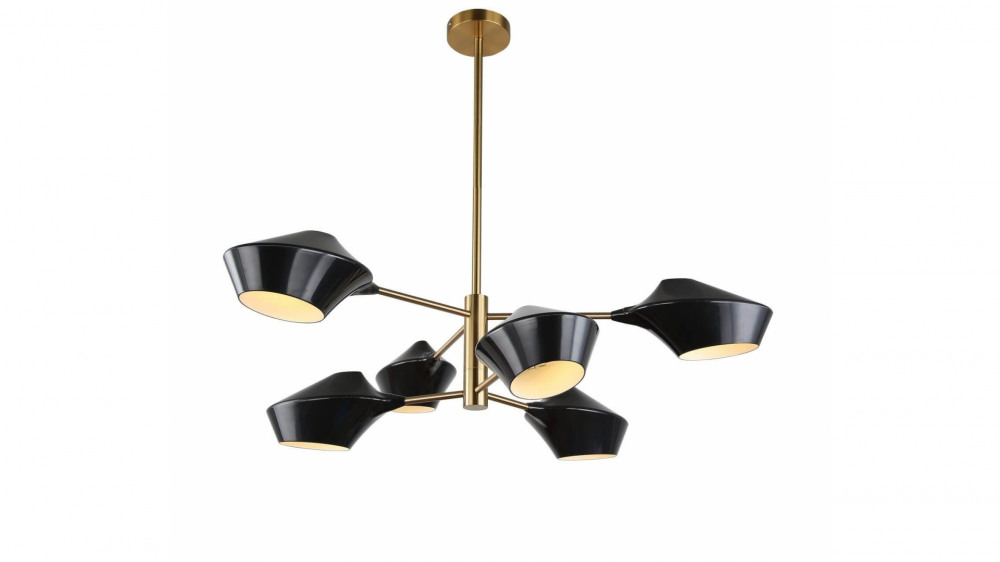 Lumina Deco Потолочная люстра Romina LDP 6037-6 BK+GD 