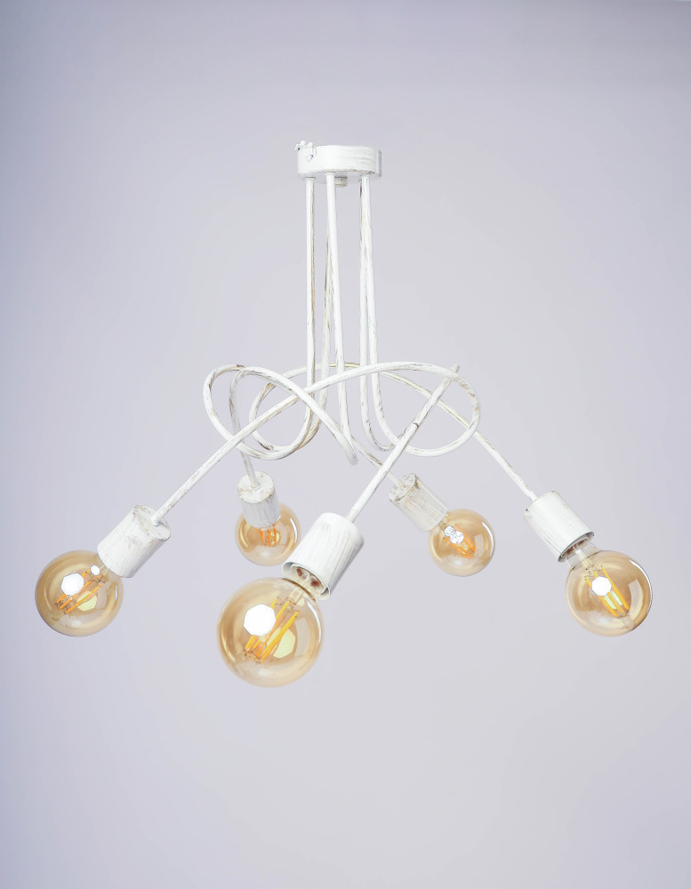 Adilux Потолочная люстра TANGO WHITE PATINA 10125 