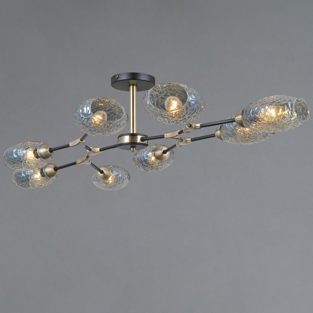 ILLUMICO Потолочная люстра  IL0272-8CSQ-25 BK AB TRENTO 