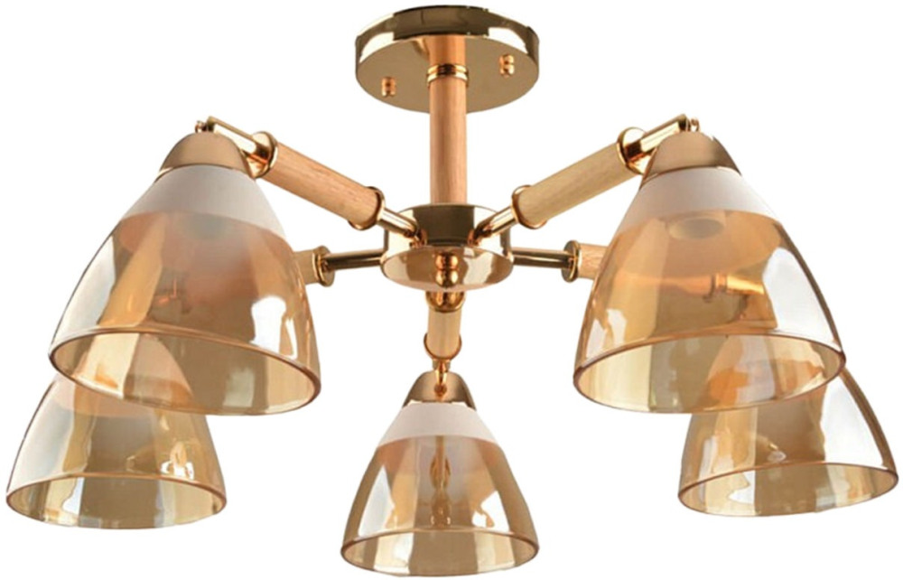 Imex Потолочная люстра  MD.8315-5-S-FGD+WOOD 