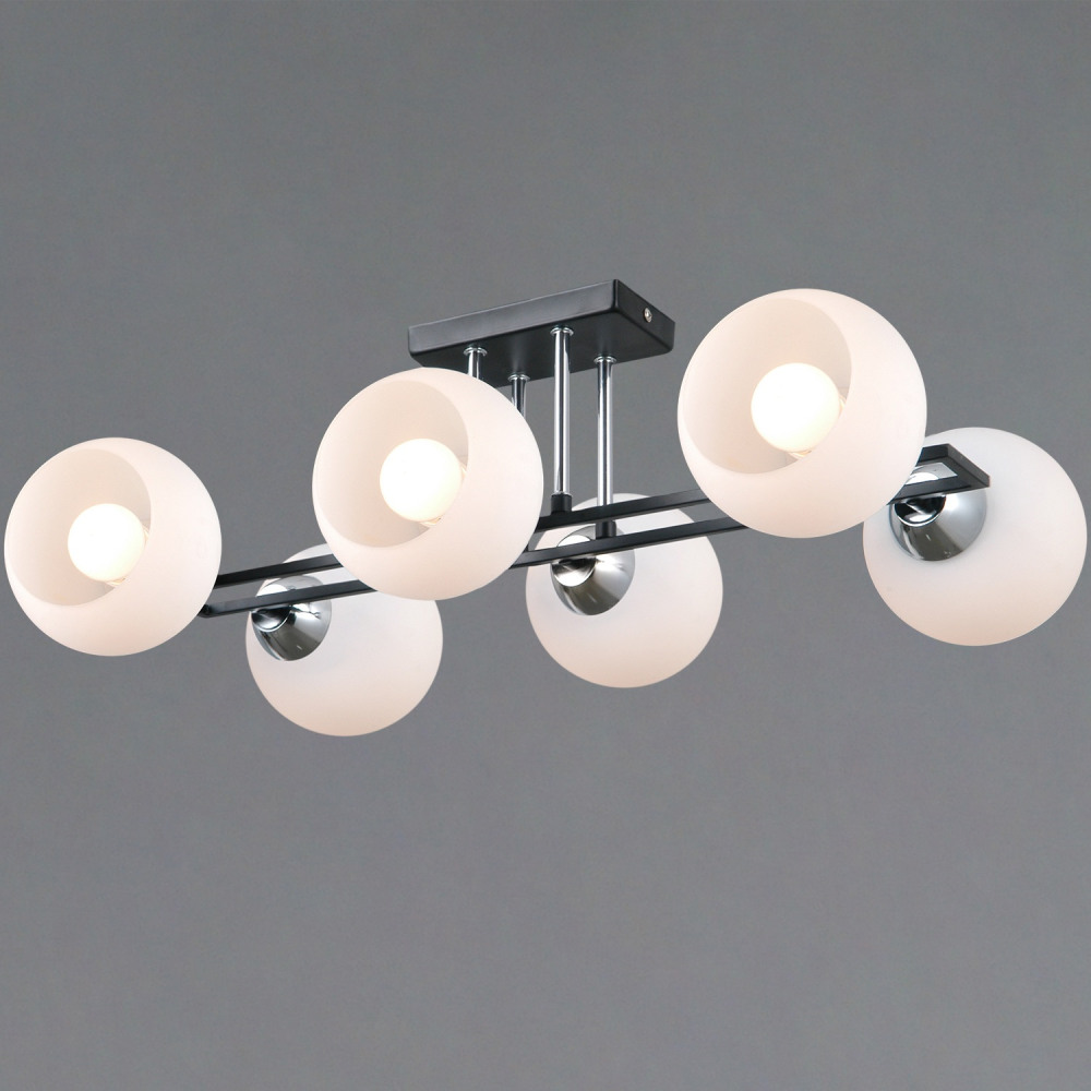 ILLUMICO Потолочная люстра  IL0791-6CSQ-25 BK CR TRENTO 