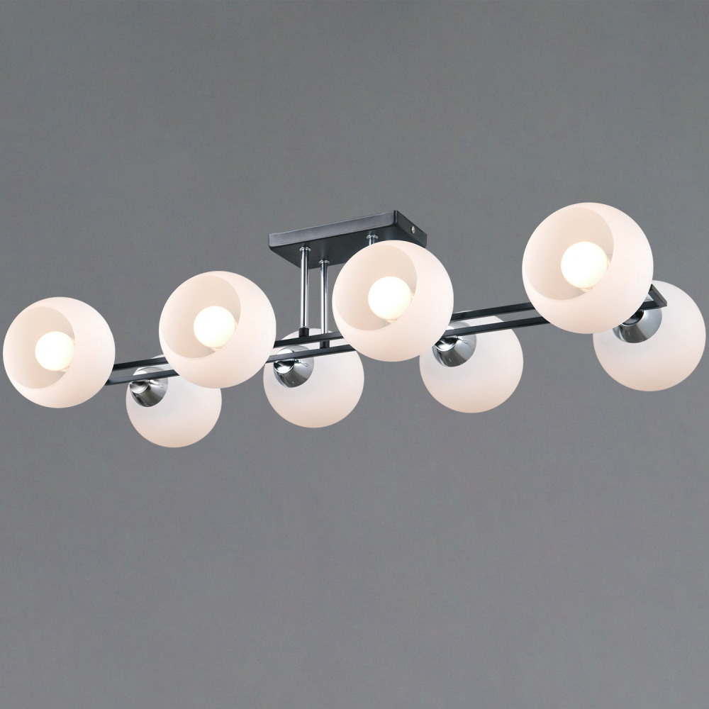 ILLUMICO Потолочная люстра  IL0791-8CSQ-25 BK CR TRENTO 