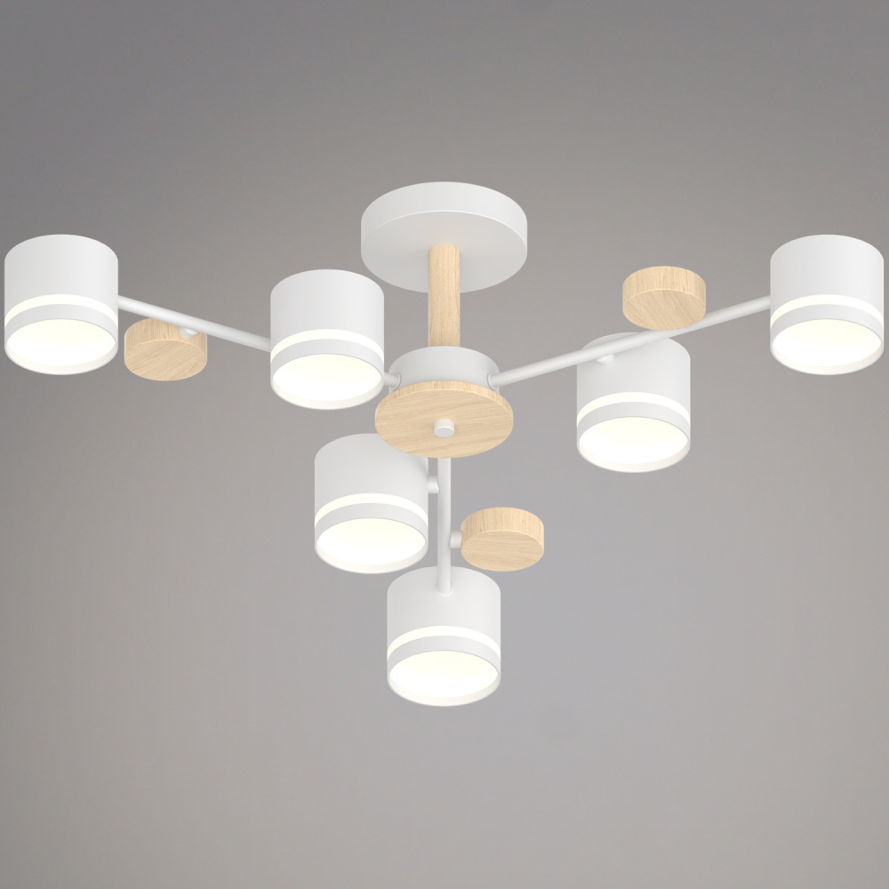 Reluce Потолочная люстра  68730-0.3-06 GX53 WH+WOOD 