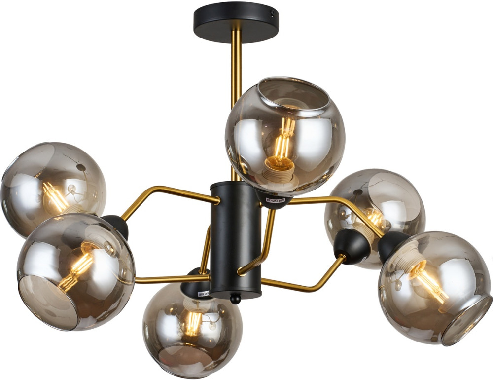 Imex Потолочная люстра  MD.9083-6-S-BK+COP 