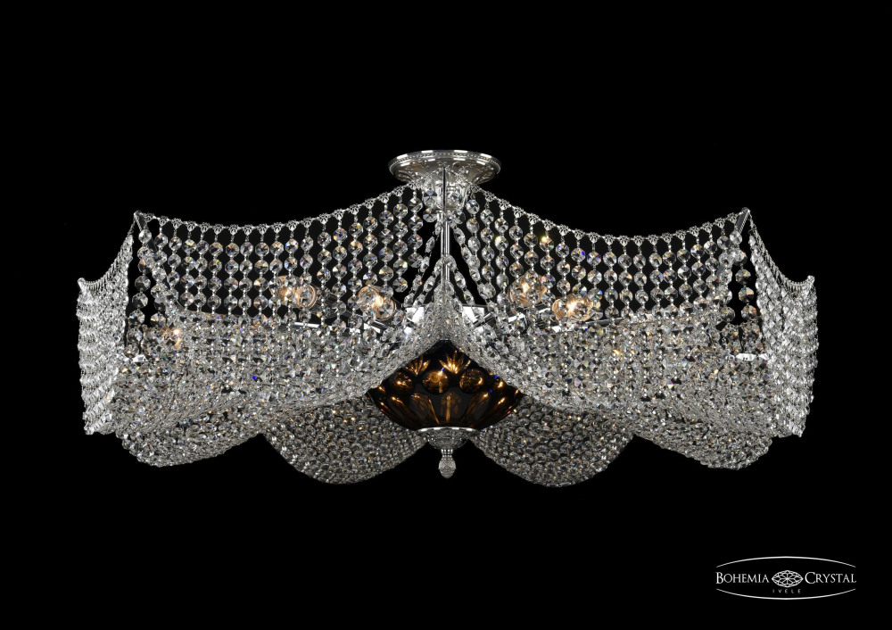 Bohemia Потолочная люстра 7709 77091/16+3/Ni Amber-Blue/1E 