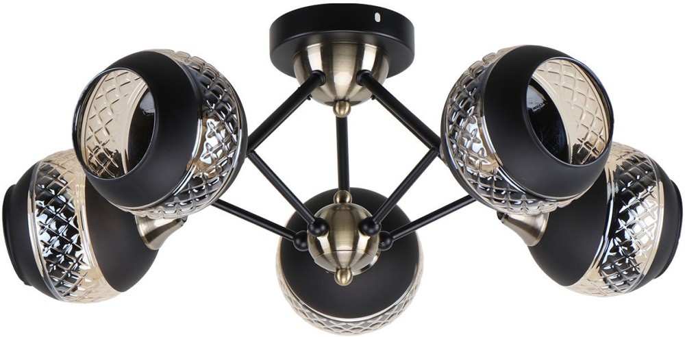 Imex Потолочная люстра  MD.51851-5-S-BK+AB 