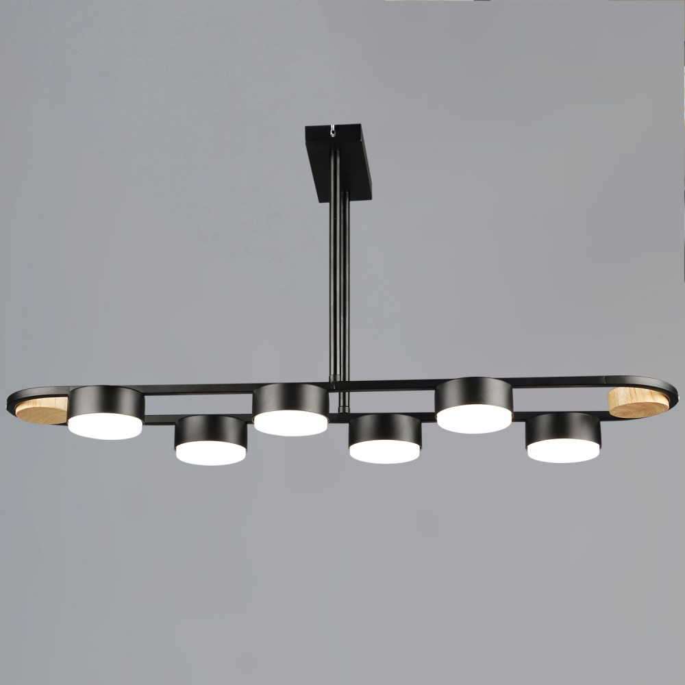 Reluce Потолочная люстра  02760-0.3-06 BK+WOOD GX53 