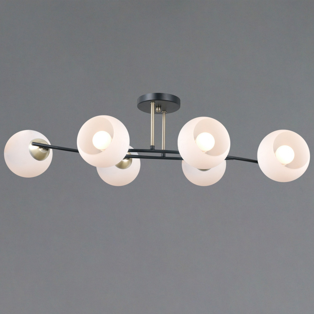 ILLUMICO Потолочная люстра  IL0798-6CSQ-25 BK AB TRENTO 