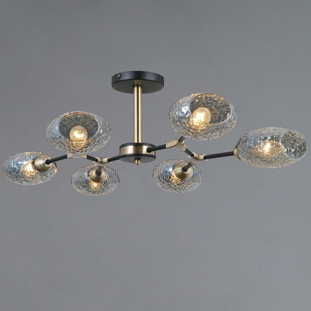 ILLUMICO Потолочная люстра  IL0272-6CSQ-25 BK AB TRENTO 