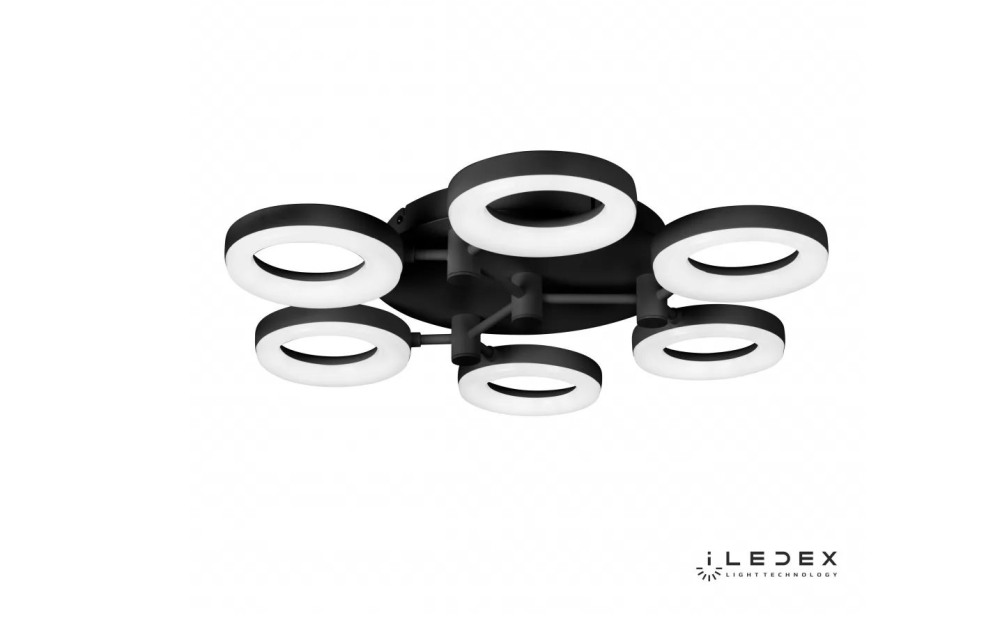 iLedex Потолочная люстра Jomo FS-014-X6-(B) 72W BK 