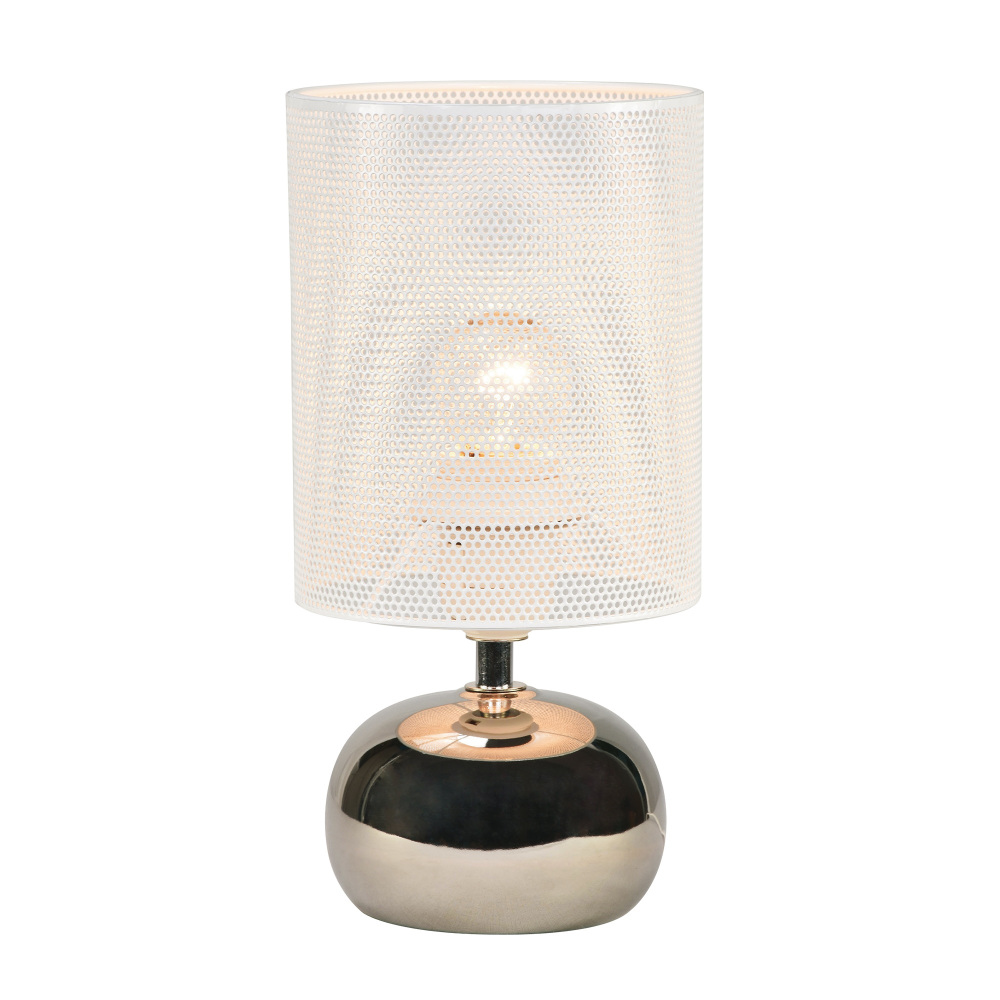 Uniel Интерьерная настольная лампа  UML-B307 E14 SILVER/WHITE 