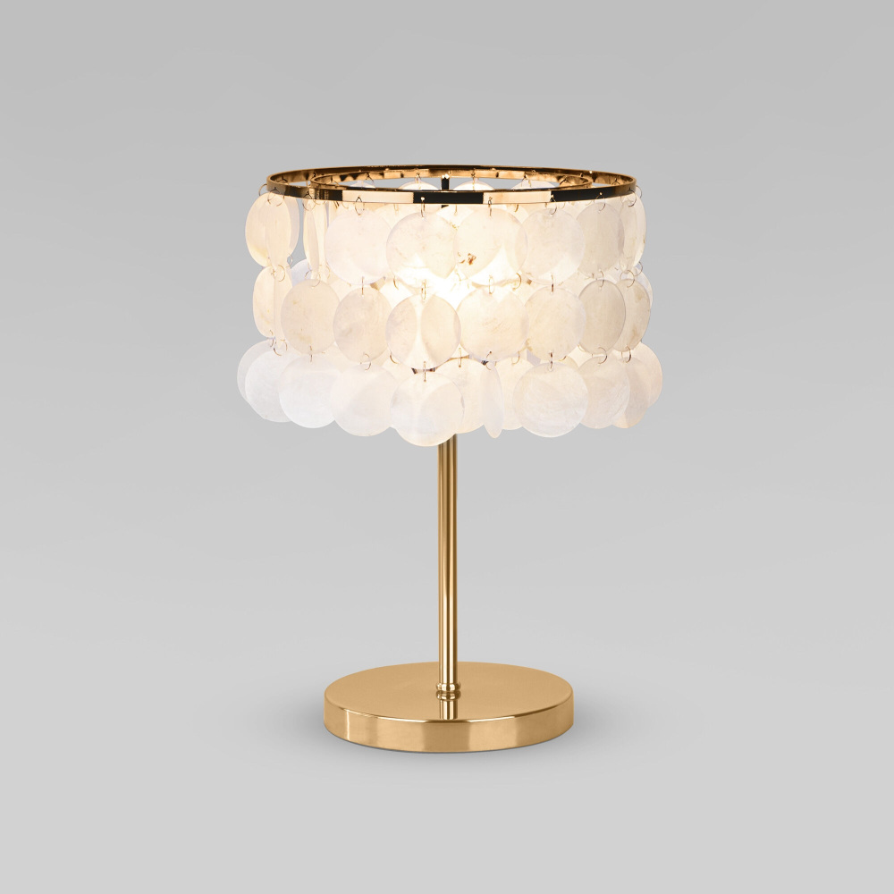 Eurosvet Интерьерная настольная лампа Sandra 208101 латунь/перламутр 