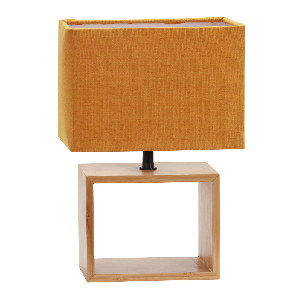 Uniel Интерьерная настольная лампа  UML-B401 E27 ORANGE/WOOD 