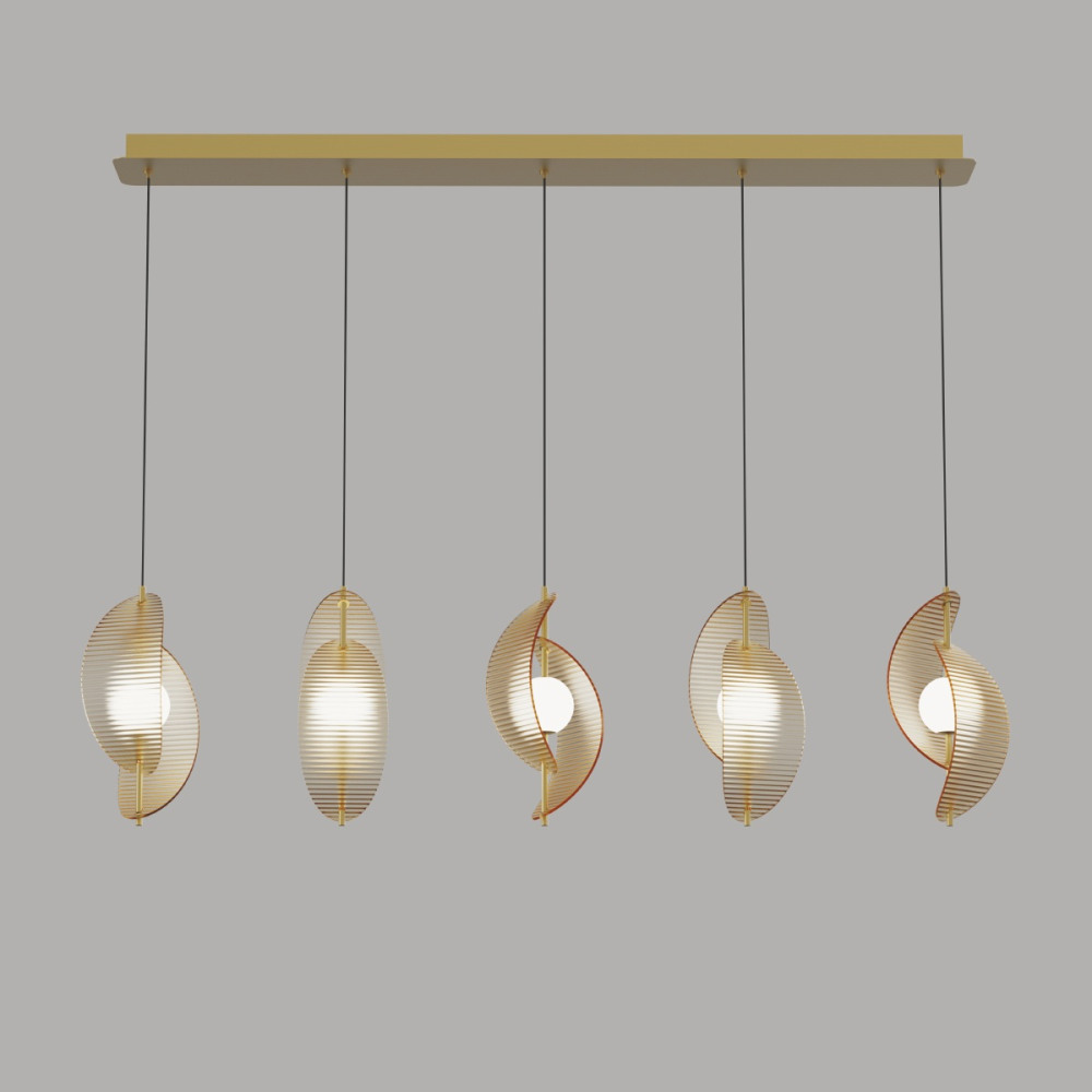 DeLight Collection Подвесной светильник MD24030035 MD24030035-5B brass/amber 