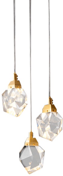 DeLight Collection Подвесной светильник Crystal rock MD-020B-3 gold 