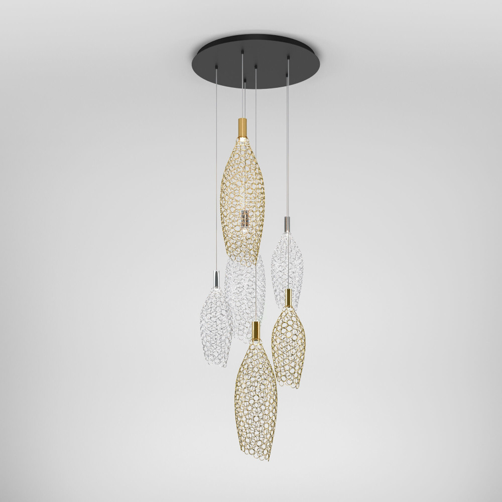 Eurosvet Подвесной светильник Ruche 90352/6 золото/хром 