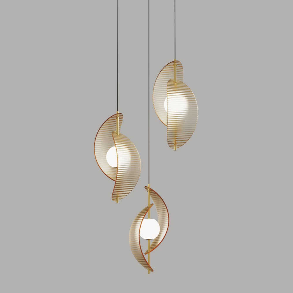 DeLight Collection Подвесной светильник MD24030035 MD24030035-3A brass/amber 