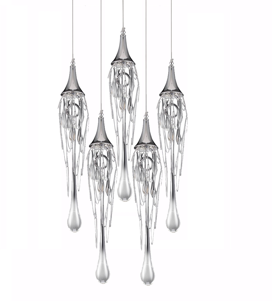 Подвесной светильник Goddess Tears P68009L-5/R chrome 