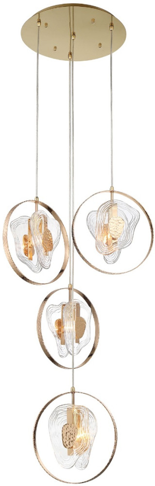 DeLight Collection Подвесной светильник Cowley P60669-4 gold/clear 