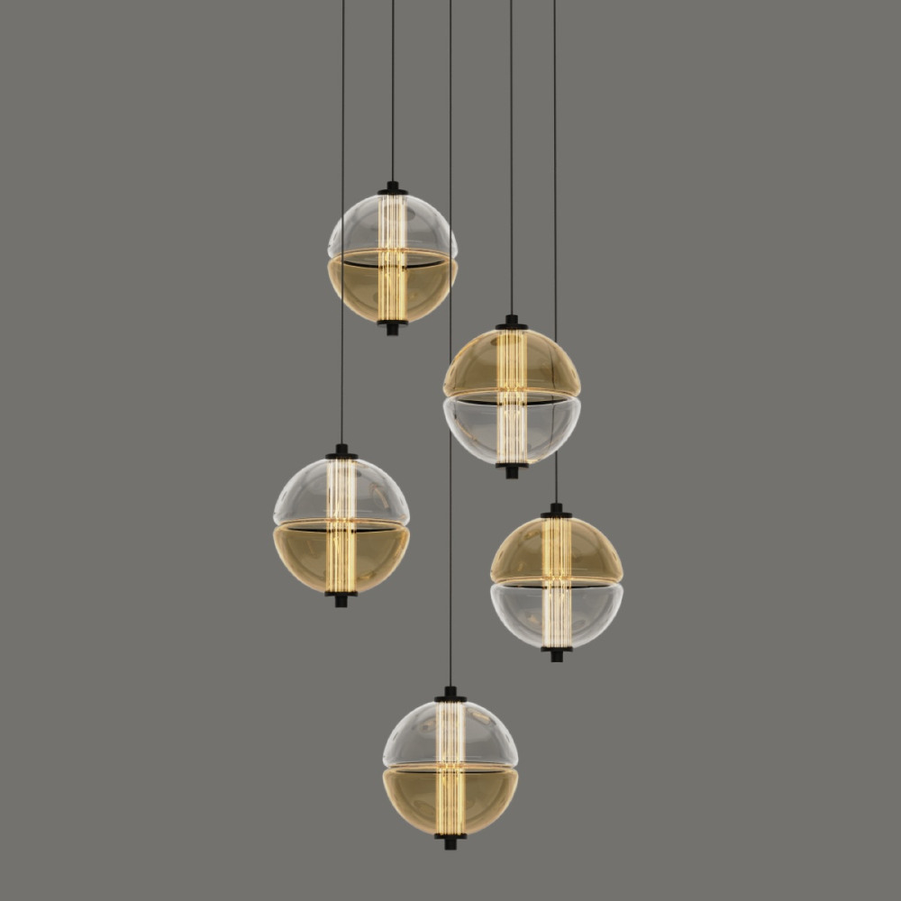DeLight Collection Подвесной светильник MD24022079 MD24022079-5A black/amber 