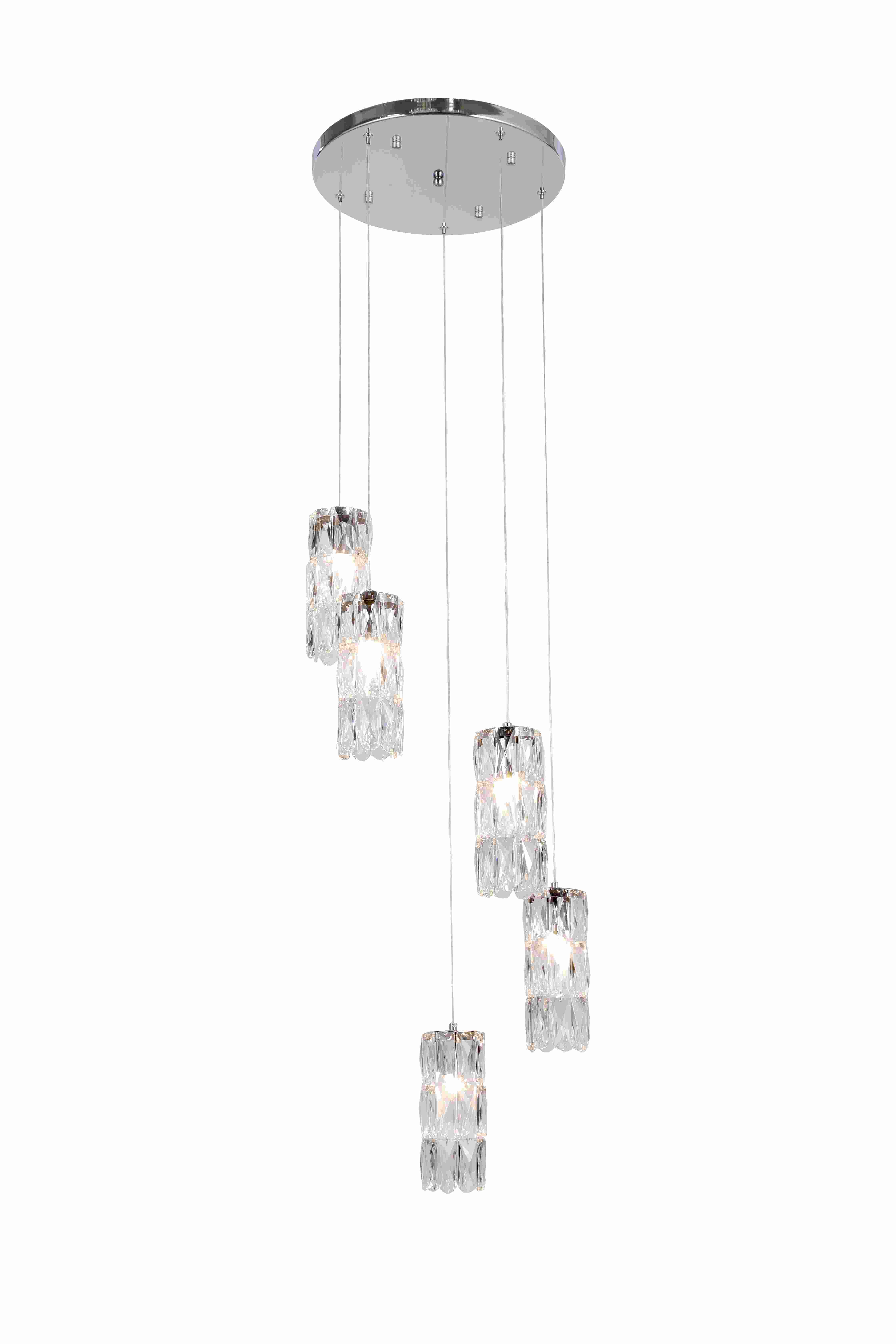 5076-5CR CHROME+CLEAR (1) Люстра NW # 