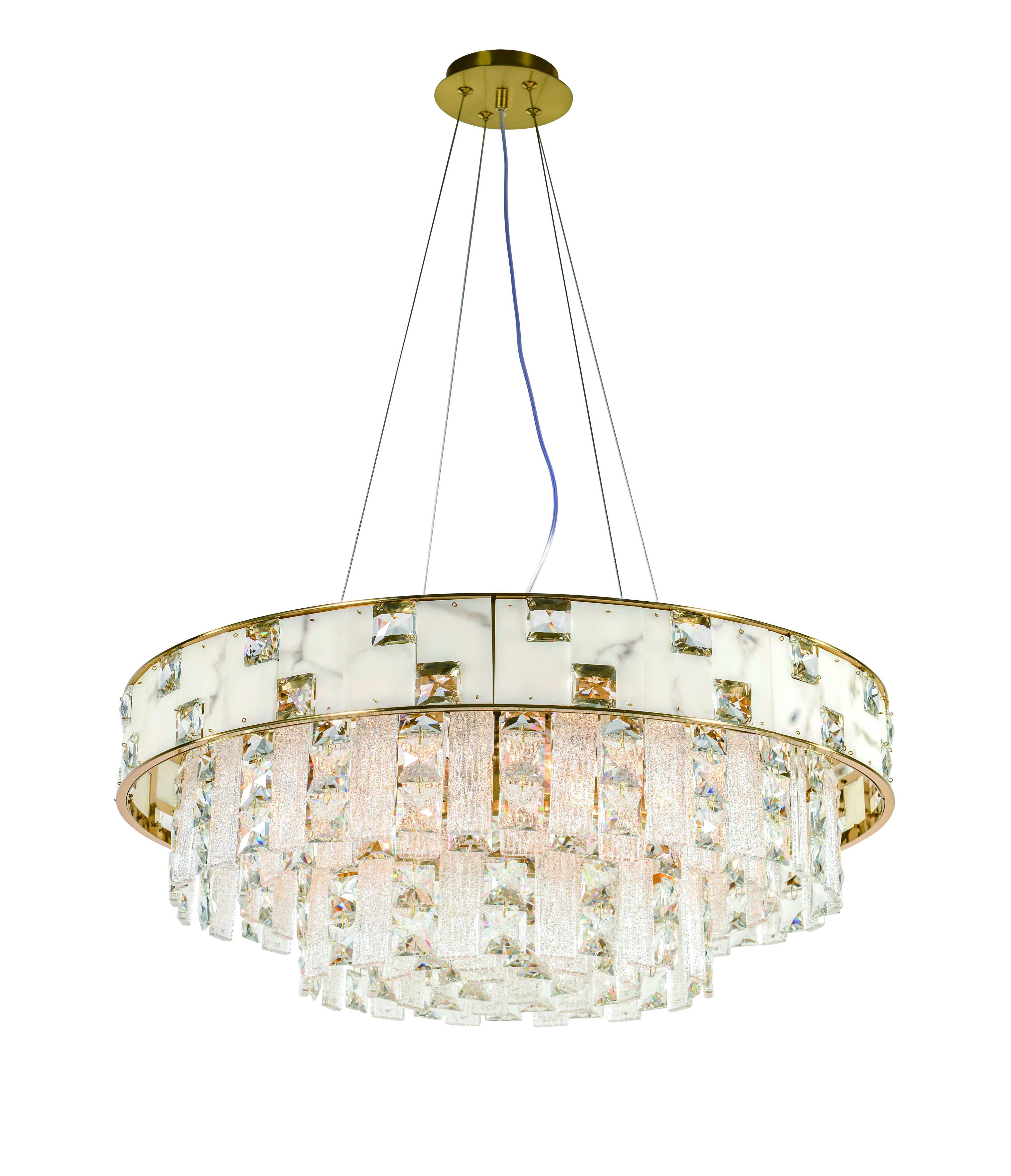 5860P/9 PLATING BRASS+CLEAR (1) Люстра NW 